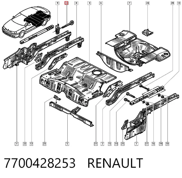 Буксировочный крюк 7700428253 Renault (RVI)