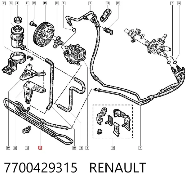 Радиатор ГУР 7700429315 Renault (RVI)
