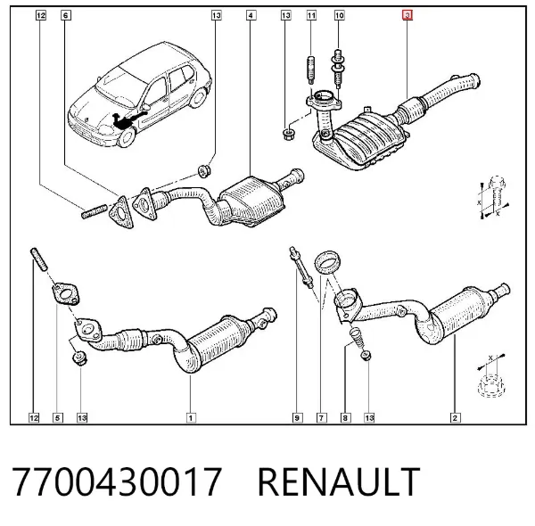 Катализатор 7700430017 Renault (RVI)