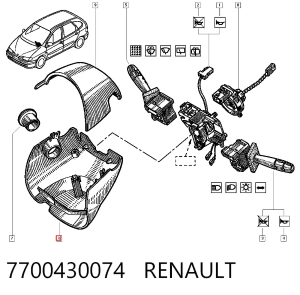 Защитный кожух рулевого механизма 7700430074 Renault (RVI)
