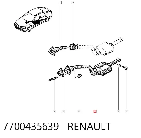 Катализатор 7700435639 Renault (RVI)