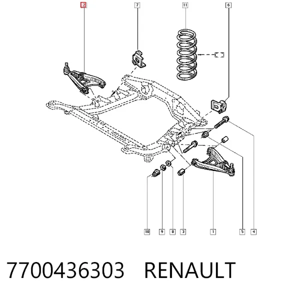 Нижний рычаг 7700436303 Renault (RVI)