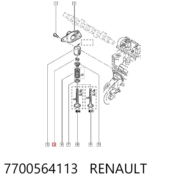 Сухарь клапана 7700564113 Renault (RVI)