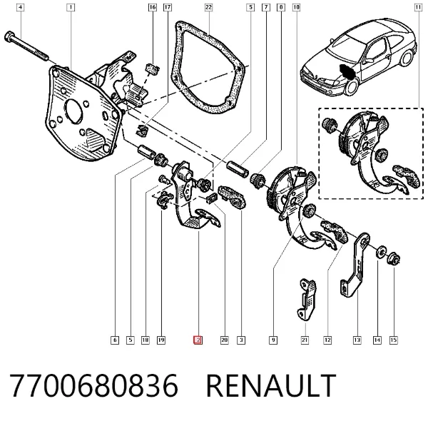 Накладка педали тормоза 7700680836 Renault (RVI)