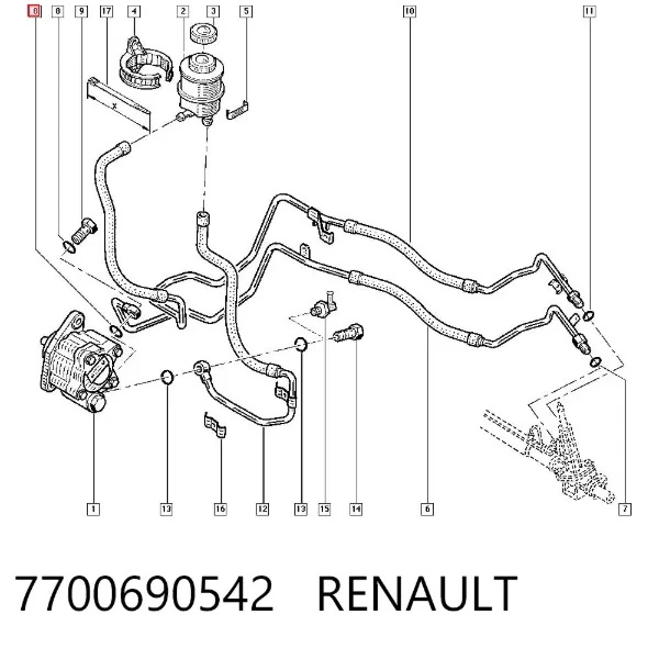 Кольцо форсунки 7700690542 Renault (RVI)