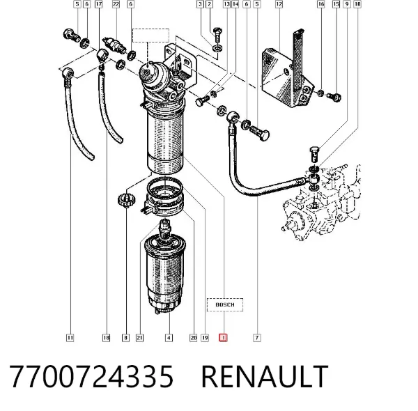 Топливный фильтр 7700724335 Renault (RVI)