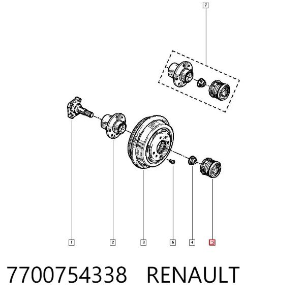 Заглушка ступицы 7700754338 Renault (RVI)