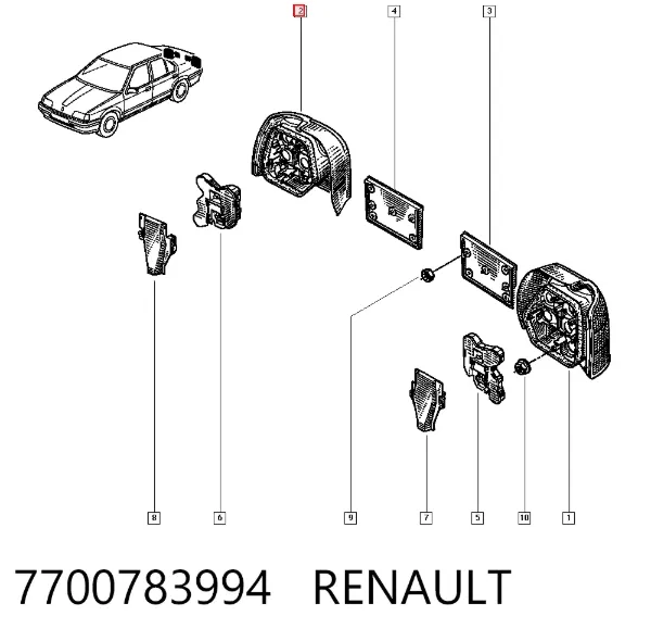 Задний фонарь 7700783994 Renault (RVI)