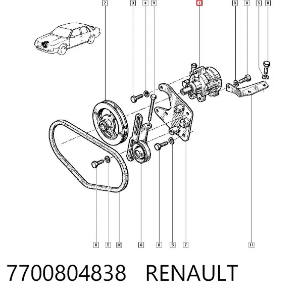 Насос ГУР 7700804838 Renault (RVI)