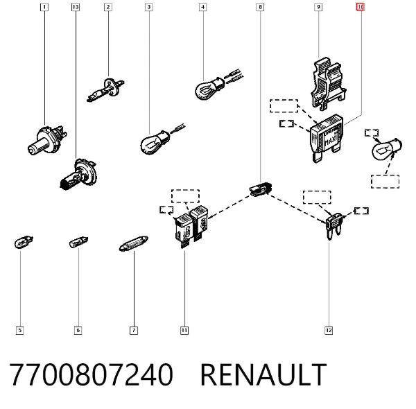 Предохранители 7700807240 Renault (RVI)