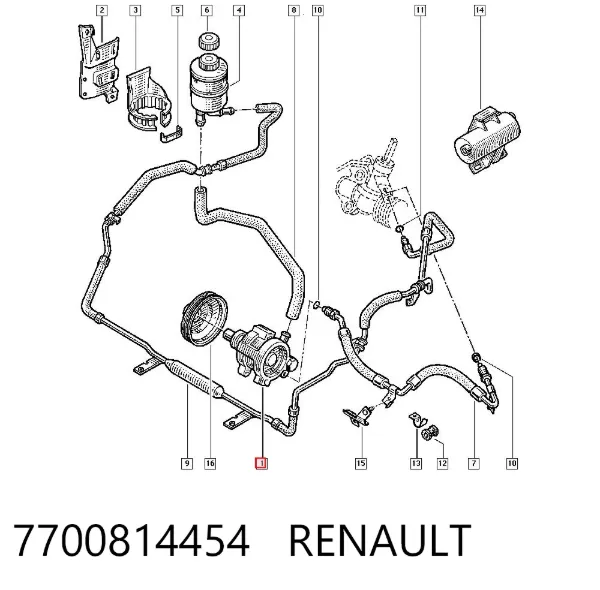 Насос ГУР 7700814454 Renault (RVI)