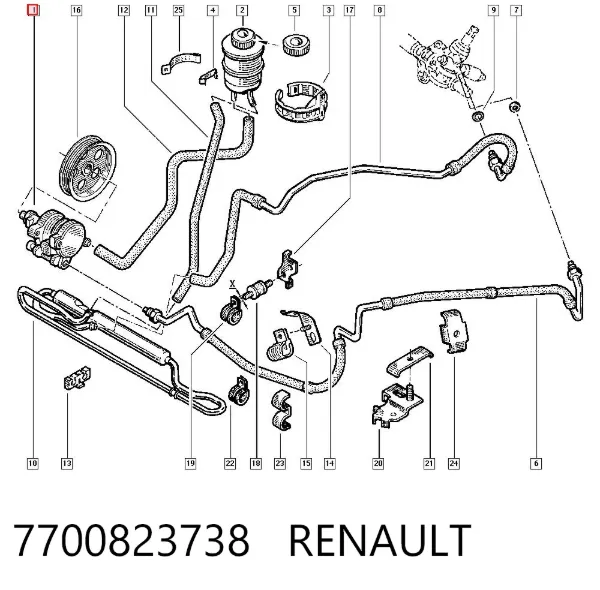 Насос ГУР 7700823738 Renault (RVI)