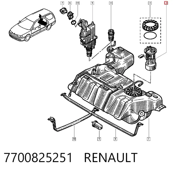 Бензонасос 7700825251 Renault (RVI)