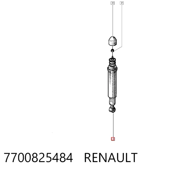 Амортизатор задний 7700825484 Renault (RVI)