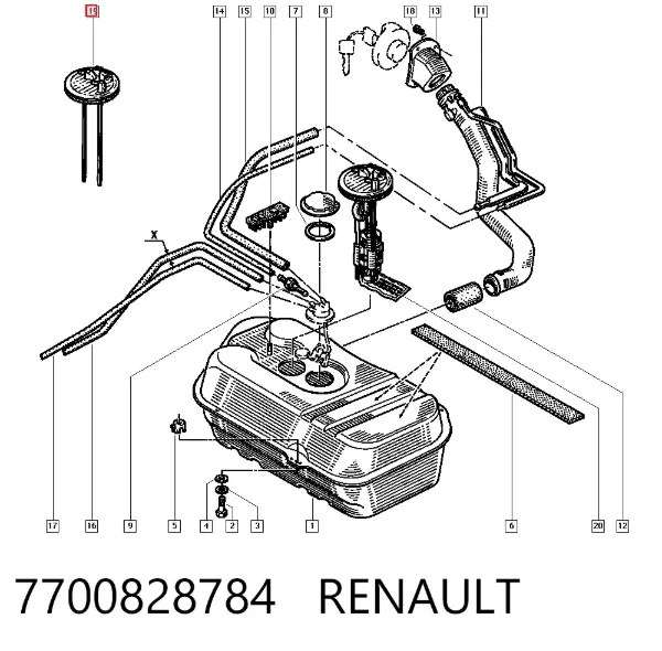 Бензонасос 7700828784 Renault (RVI)