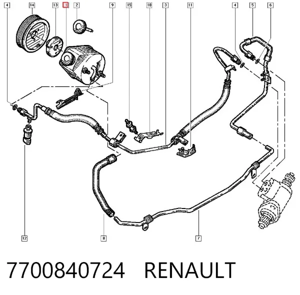 Насос ГУР 7700840724 Renault (RVI)