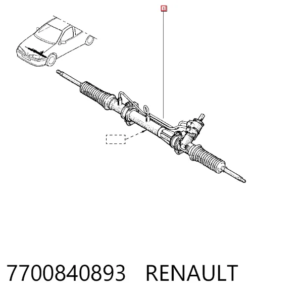 Рулевая рейка 7700840893 Renault (RVI)
