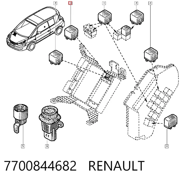 Реле многофункциональное 7700844682 Renault (RVI)