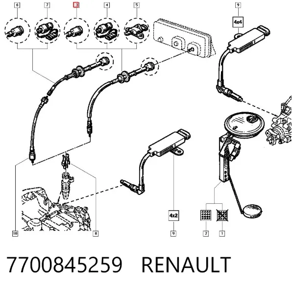 Привод спидометра 7700845259 Renault (RVI)