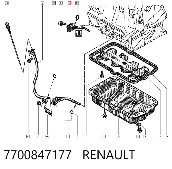 Датчик уровня масла 7700847177 Renault (RVI)