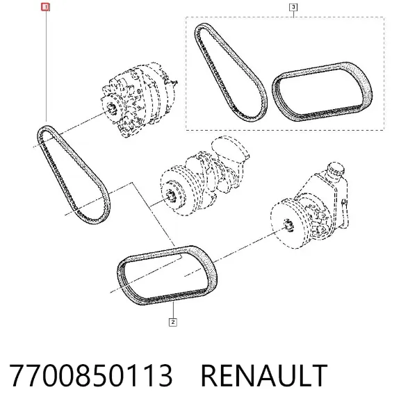 Ремень генератора 7700850113 Renault (RVI)