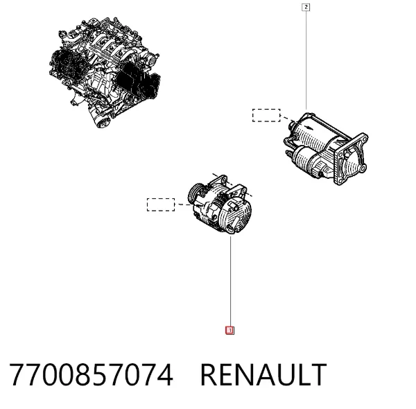 Генератор 7700857074 Renault (RVI)