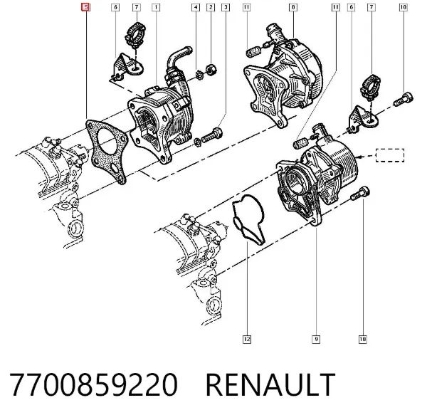 Прокладка вакуумного насоса 7700859220 Renault (RVI)