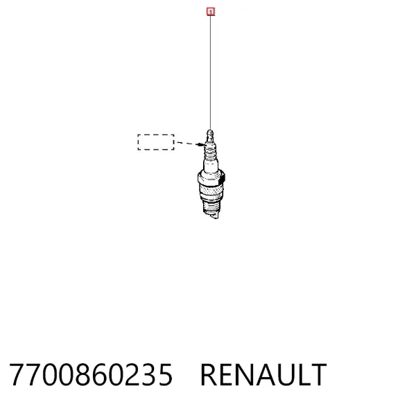 Свечи зажигания 7700860235 Renault (RVI)
