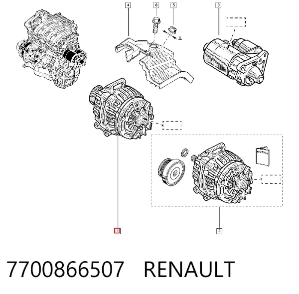 Генератор 7700866507 Renault (RVI)