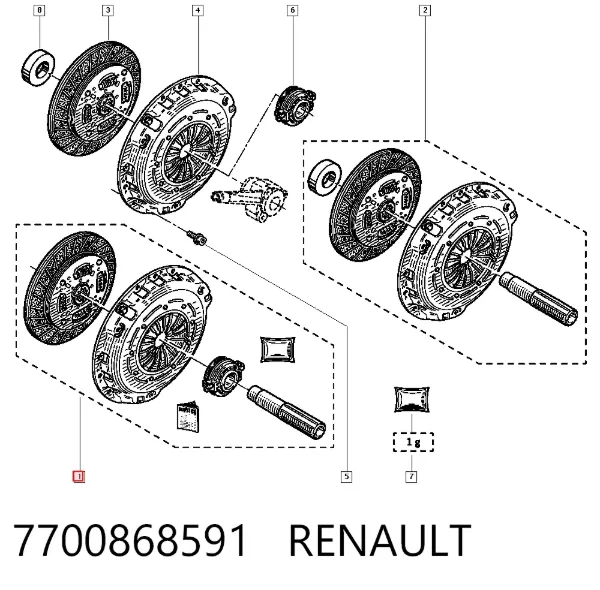 Выжимной подшипник 7700868591 Renault (RVI)