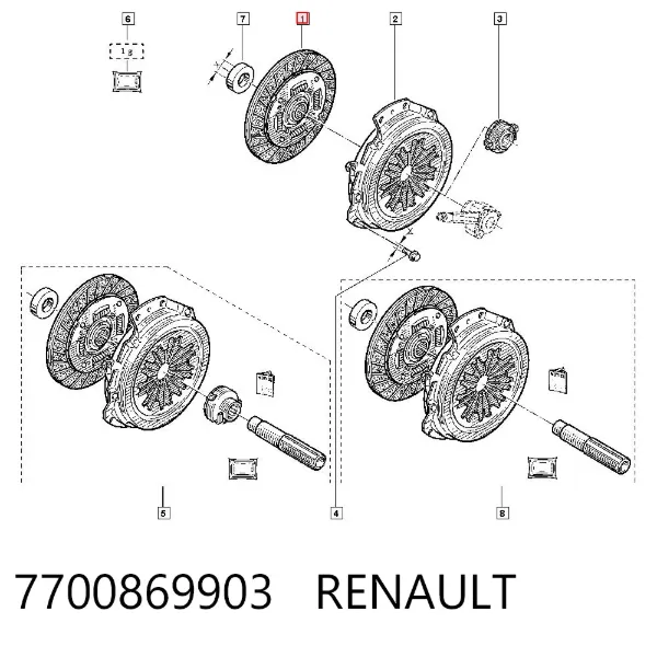 Диск сцепления 7700869903 Renault (RVI)