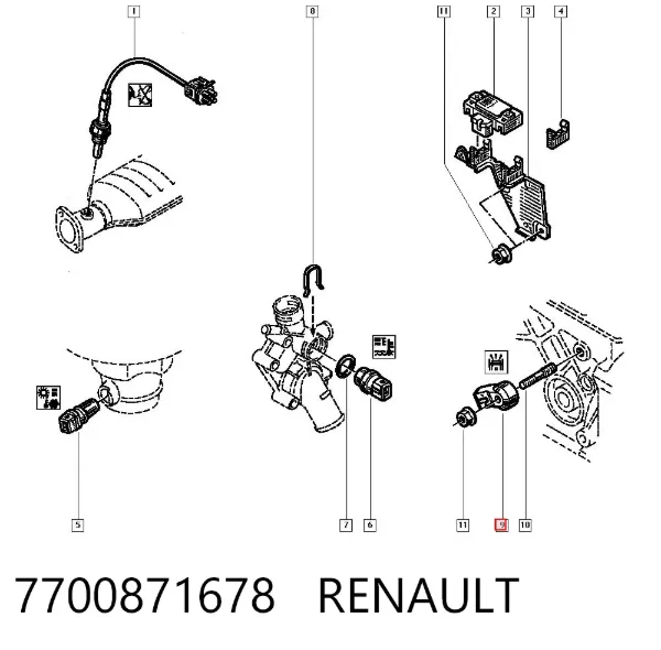 Датчик детонации 7700871678 Renault (RVI)