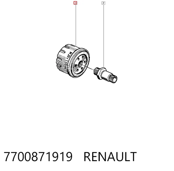 Масляный фильтр 7700871919 Renault (RVI)