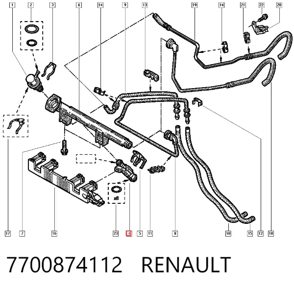 Топливные форсунки 7700874112 Renault (RVI)
