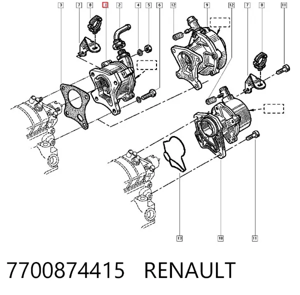 Вакуумный насос 7700874415 Renault (RVI)