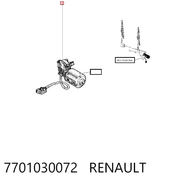 Мотор дворников 7701030072 Renault (RVI)