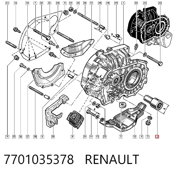 Направляющая первичного вала КПП 7701035378 Renault (RVI)