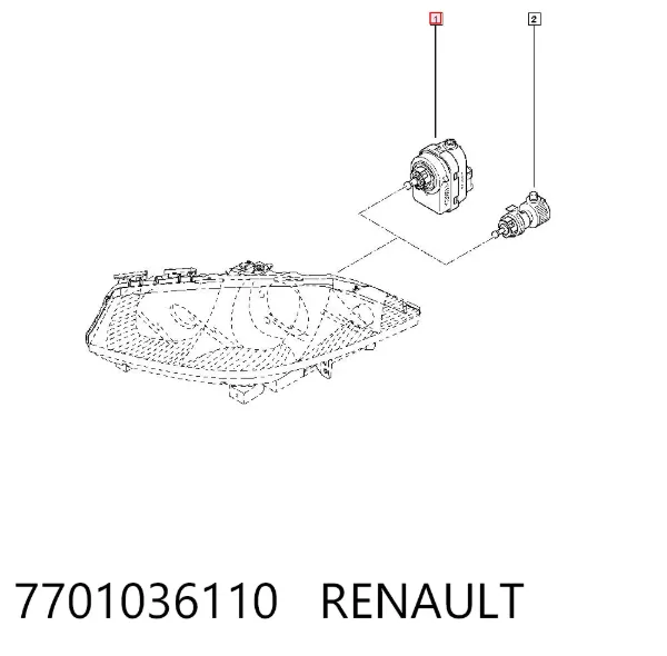 Корректор фар 7701036110 Renault (RVI)