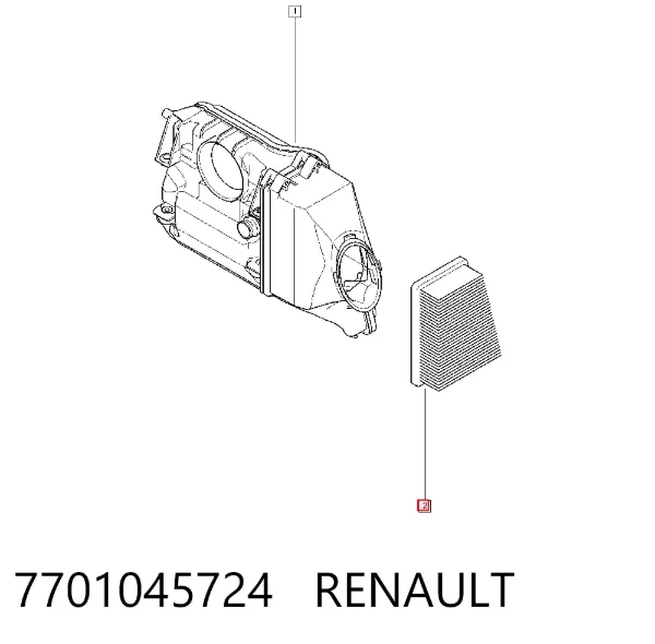 Воздушный фильтр 7701045724 Renault (RVI)