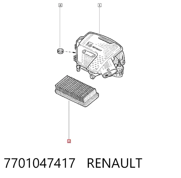 Воздушный фильтр 7701047417 Renault (RVI)