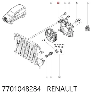 Диффузор радиатора кондиционера RENAULT 7701048284