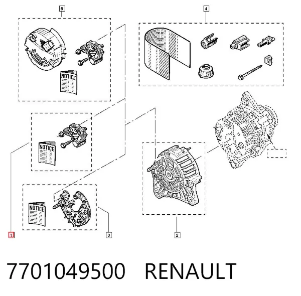 Реле генератора 7701049500 Renault (RVI)