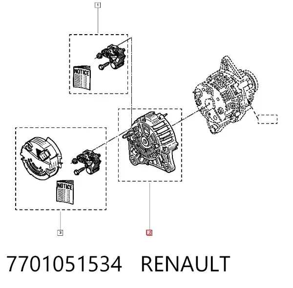 Генератор 7701051534 Renault (RVI)