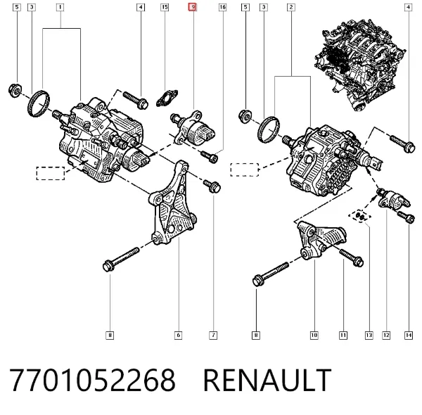 Клапан редукционный 7701052268 Renault (RVI)