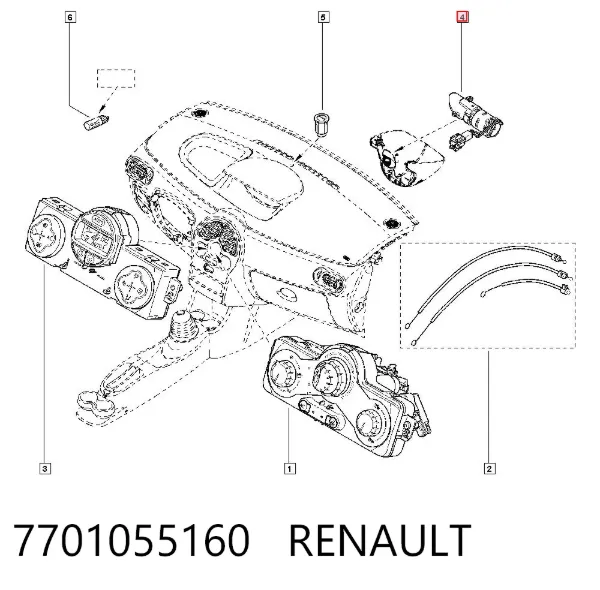 Датчик температуры салона 7701055160 Renault (RVI)