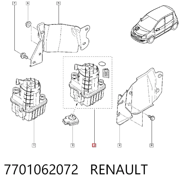 Топливный фильтр 7701062072 Renault (RVI)