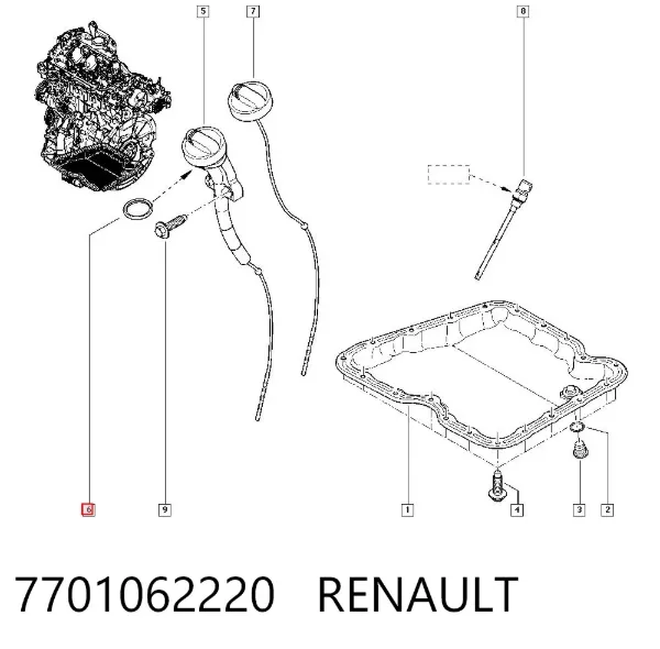 Уплотнительное кольцо маслозаливной горловины 7701062220 Renault (RVI)