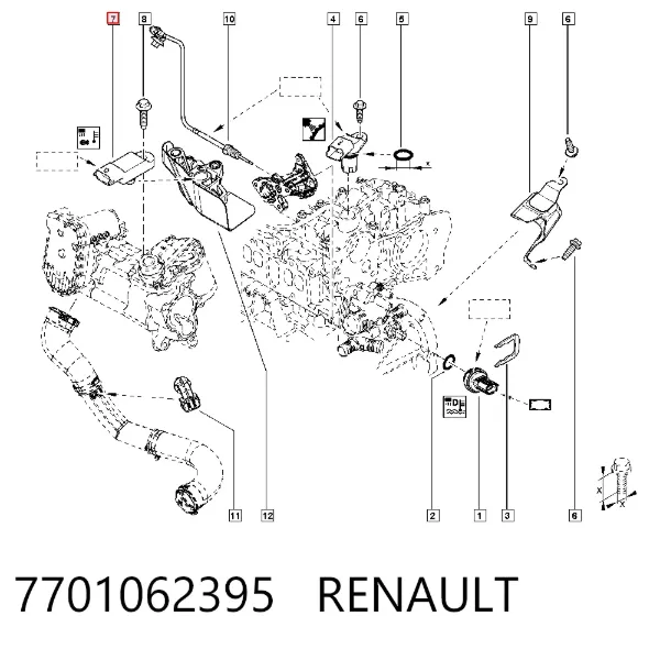 Датчик абсолютного давления 7701062395 Renault (RVI)