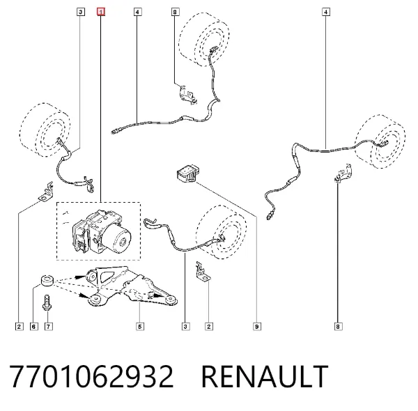 Блок АБС 7701062932 Renault (RVI)