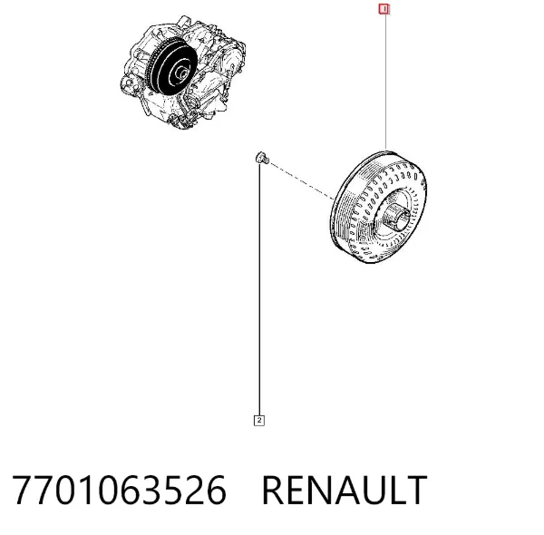 Гидротрансформатор 7701063526 Renault (RVI)